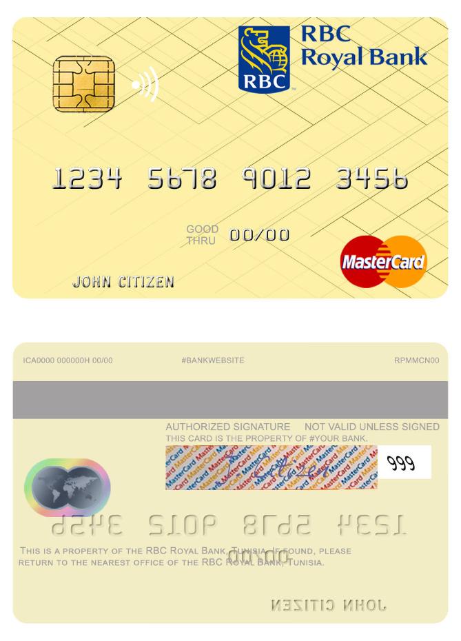 Tunisia RBC Royal Bank mastercard